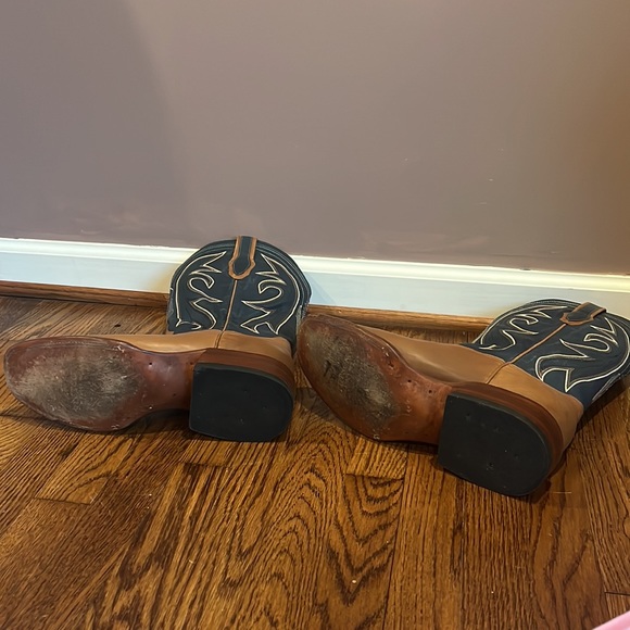 STETSON CASPER TAN & BLUE MATTE COWBOY BOOT - Picture 6 of 6